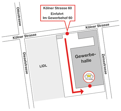 Anfahrtskizze Werkstatt